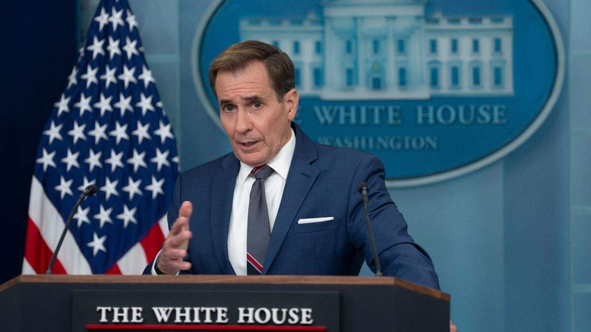 John Kirby, portavoz del Consejo de Seguridad Nacional del gobierno de Estados Unidos, ofrece una conferencia de prensa el lunes, 9 de septiembre de 2024, en Washington, D.C.