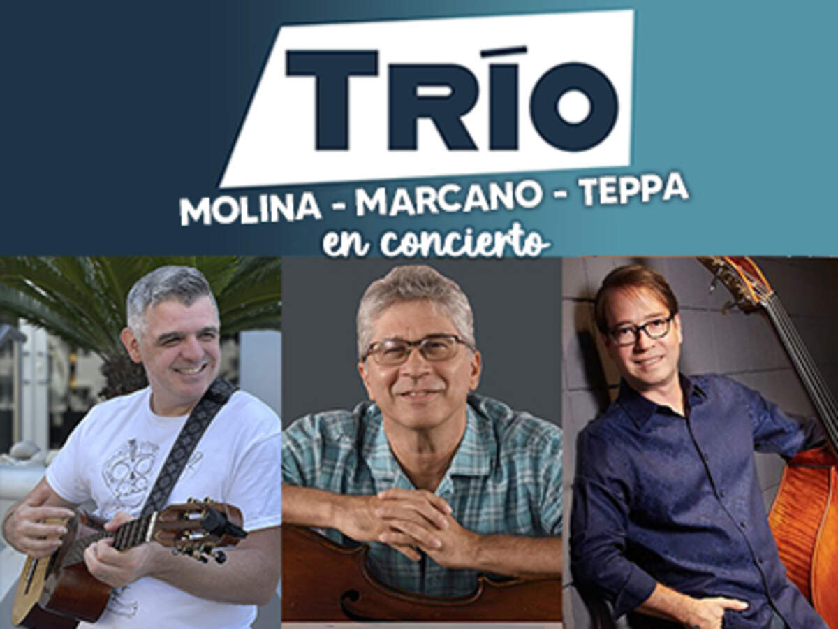 Trío en concierto en el Teatro Trail.