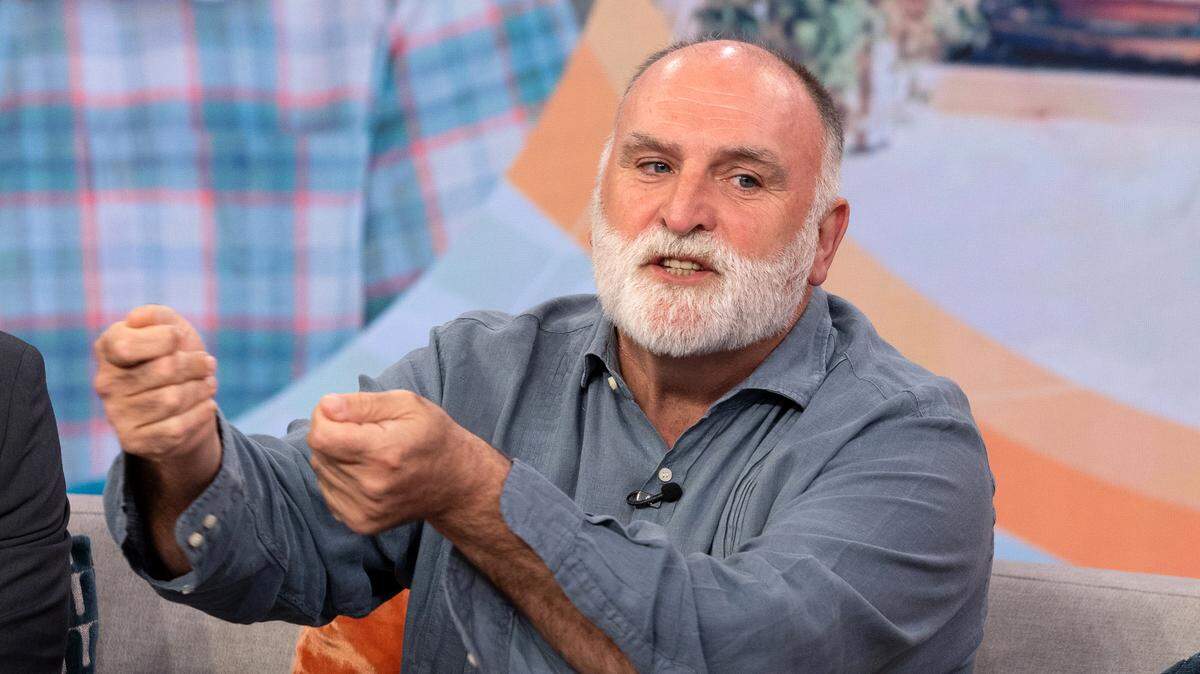 El chef José Andrés en el set de “Despierta América” en Univision, el 18 de marzo de 2024.