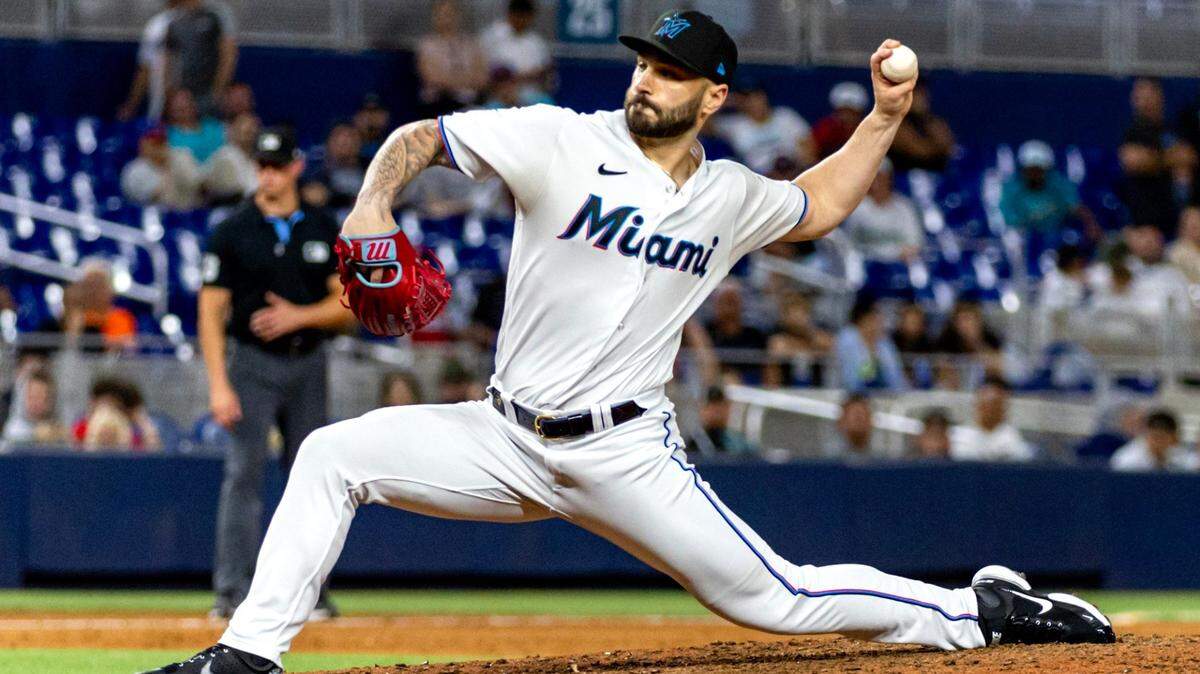 El papel de cerrador cambió otra vez en los Marlins. David Robertson perdió el puesto y Tanner Scott (en la foto) es ahora el hombre encargado de trabajar en el noveno inning.