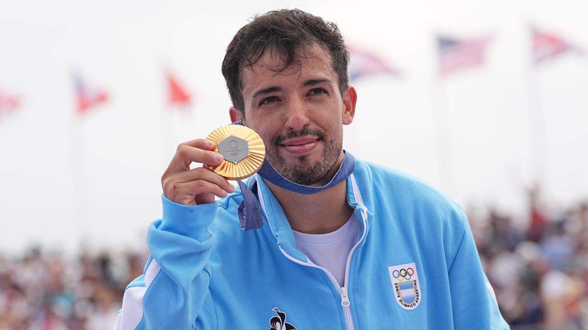El argentino José Torres Gil se colgó la medalla de oro en la prueba de BMX Freestyle, este miércoles 31 de julio de 2024 en la Plaza de la Concordia en París.