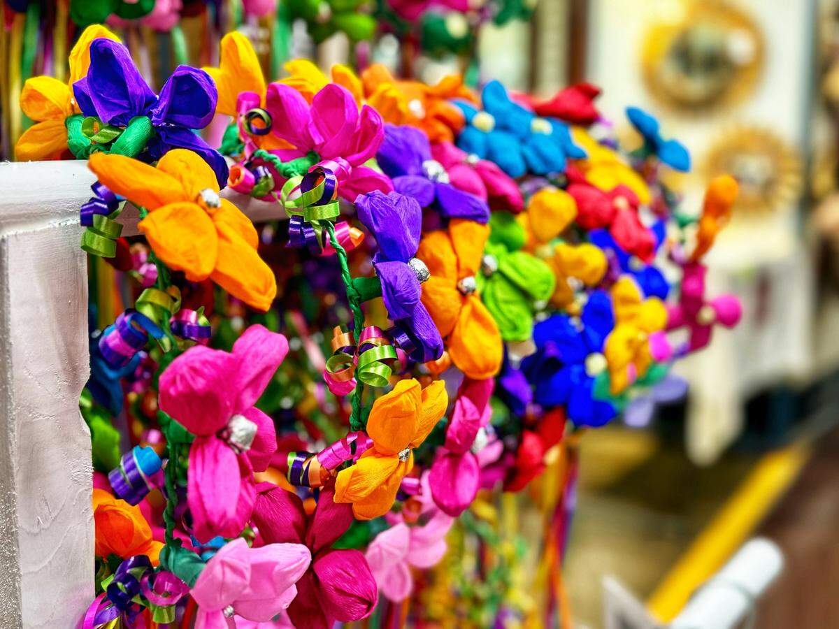 Coronas de flores al estilo mexicano.