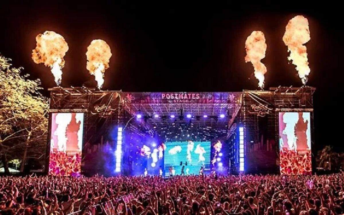 Festival de Música rodando en alta voz en el Hard Rock Stadium.