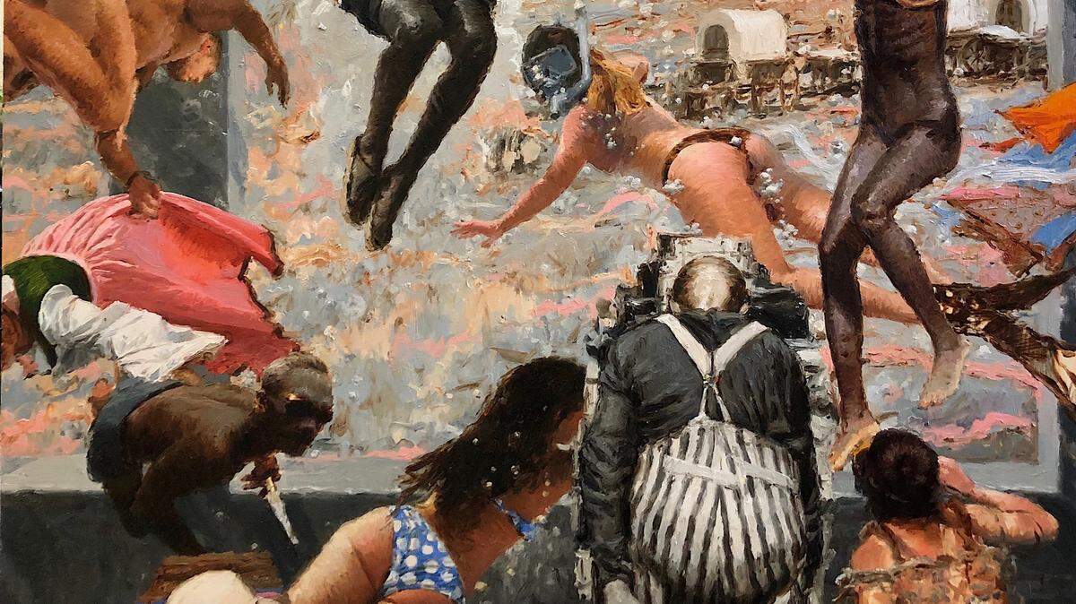 ‘Wet Campaign No.19’, de la serie ‘La tregua fecunda’, óleo sobre lienzo, 66 x 66 pulgadas.