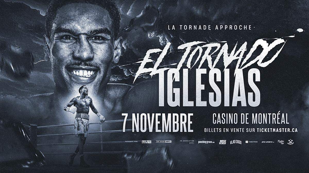 Osley Iglesias regresa al ring el 7 de noviembre contra Petro Ivanov como protagonista de una cartelera presentado por Eye of The Tiger en el Casino de Montreal.
