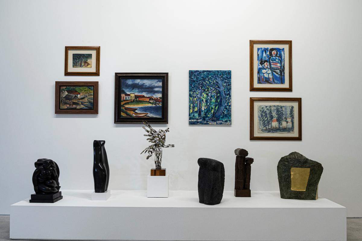 Obras de Francisco Narváez en la sala de exhibición de Ascaso Gallery, Miami.