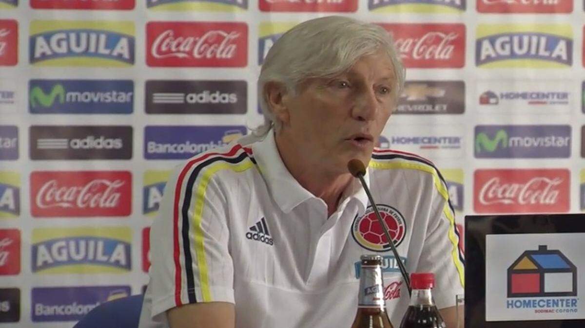 El seleccionador argentino de Colombia, José Pékerman, habla en una conferencia de prensa previa al partido amistoso del miércoles contra Camerún,  el lunes 12 de junio de 2017 en el estadio Alfonso Pérez de Getafe, España.