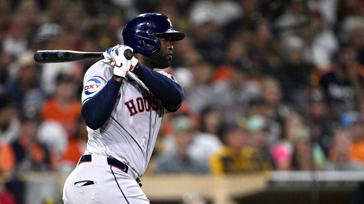 Yordan Álvarez se encuentra entre los 10 primeros bateadores de Grandes Ligas en casi todos los principales renglones ofensivos.