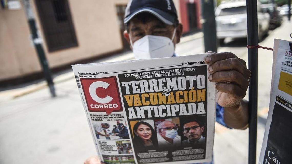 A scandal in Peru involving high-ranking political officials who got the COVID-19 vaccine in secret before priority groups led to the resignation of two ministers.