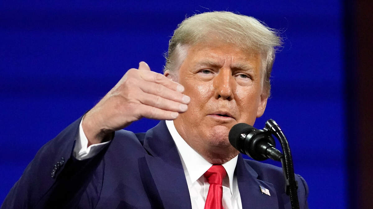 Foot de archivo. El expresidente Donald Trump habla en la Conferencia de Acción Política Conservadora el 28 de febrero de 2021, en Orlando, Florida.