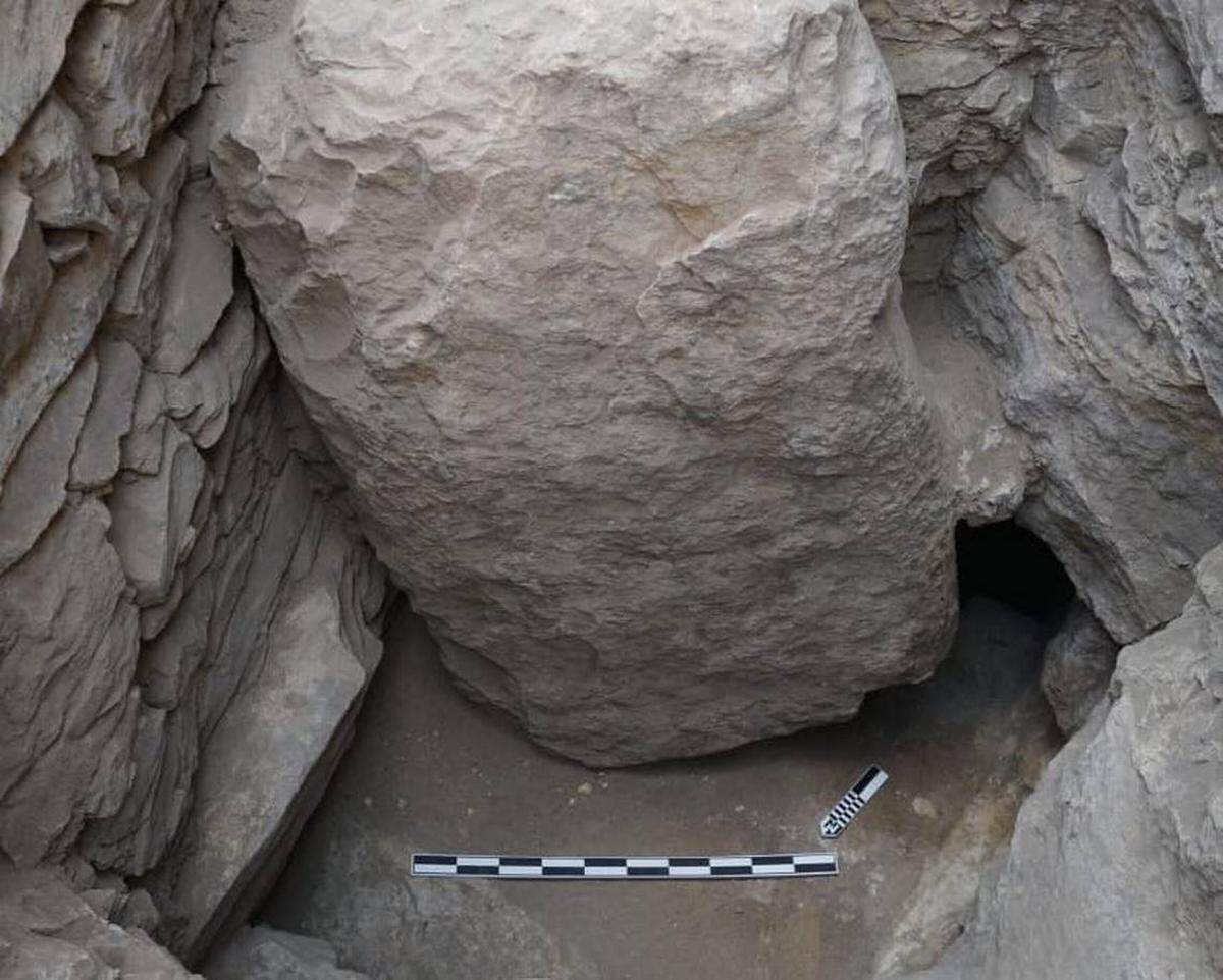 El interior de una de las tumbas que se encontraron en Saqqara, Egipto.