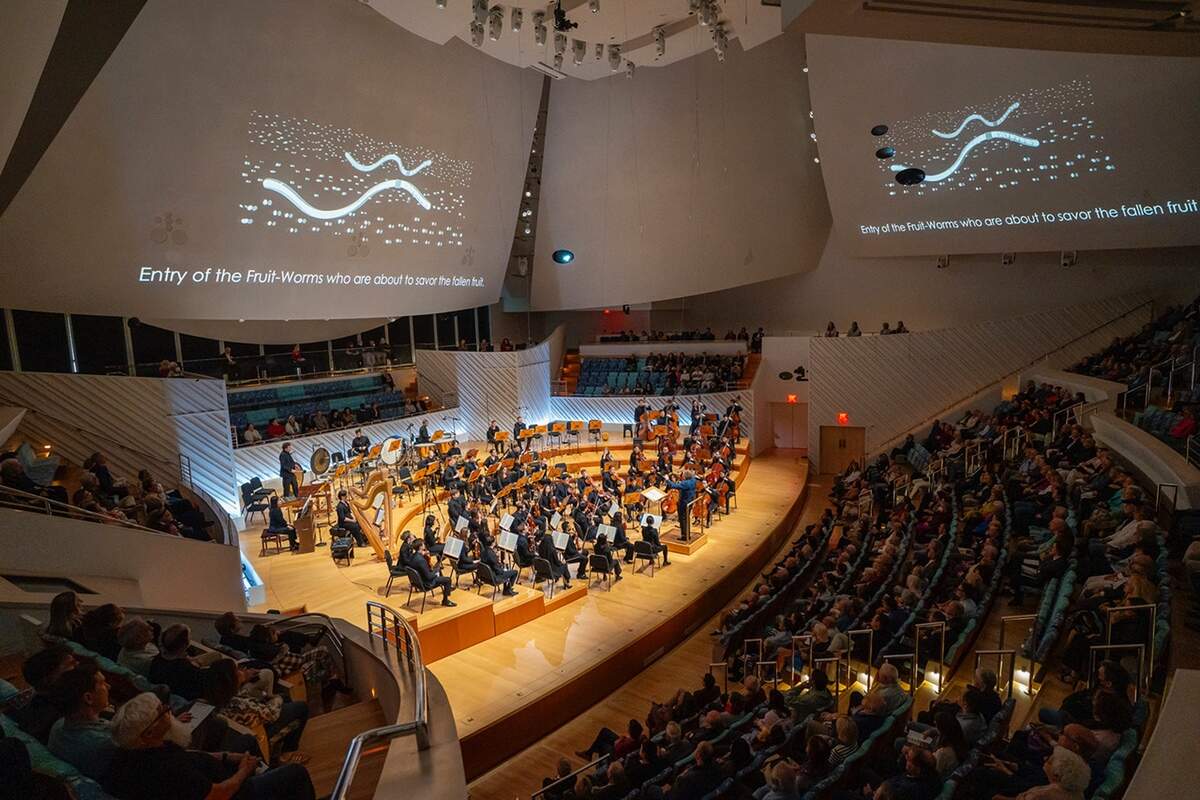 Stéphane Denève, las animaciones de Grégoire Pont y la New World Symphony.