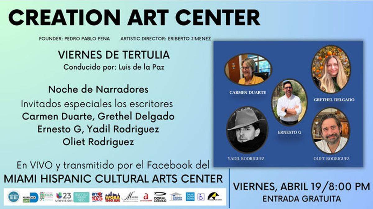 Viernes de Tertulia con Luis de la Paz en Miami Hispanic Cultural Arts Center.
