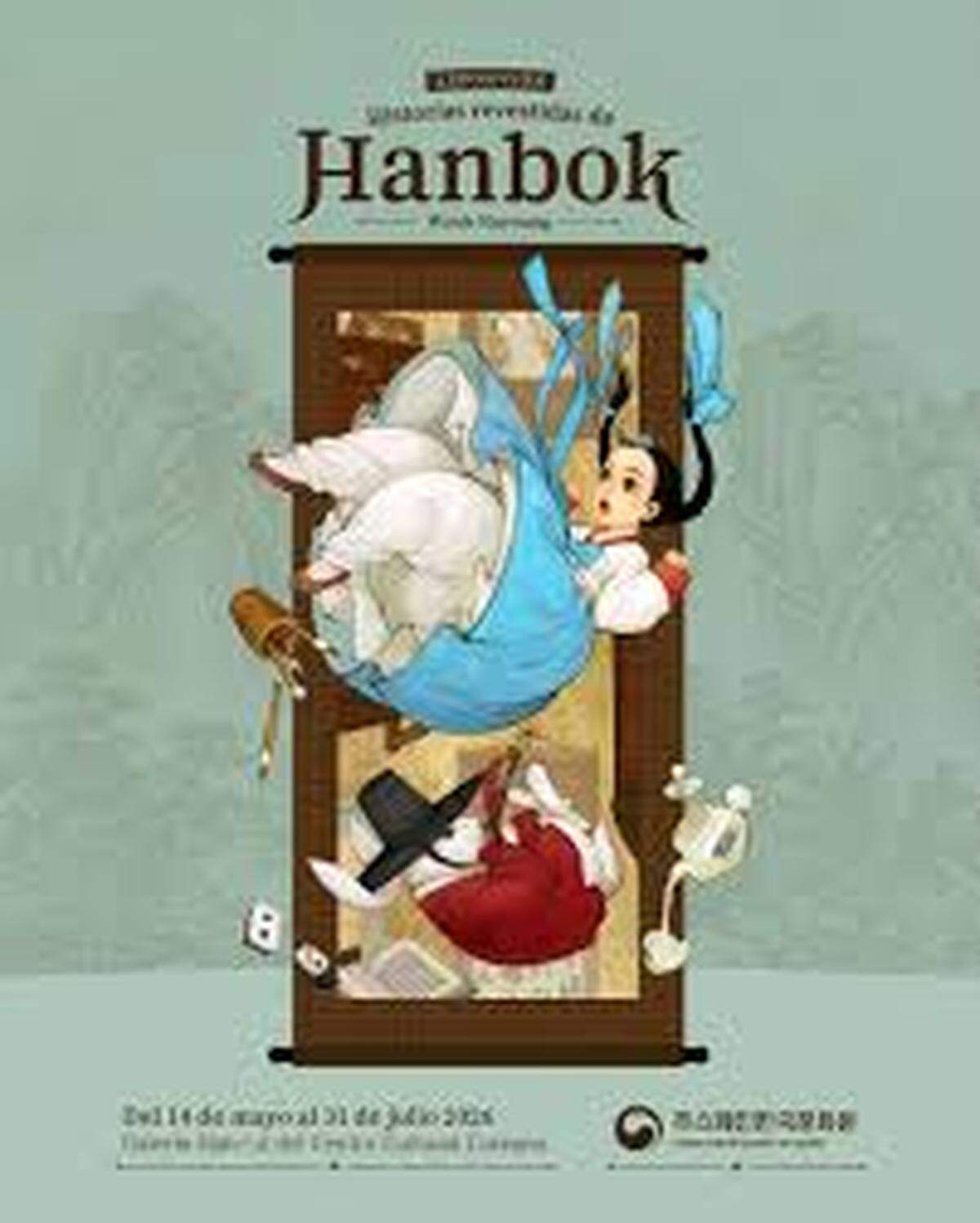 Una obra especialmente creada para una exposición del Centro Cultural Coreano de España, en Madrid. La muestra ‘Historias revestidas de Hanbok’ estará abierta hasta el 31 de julio y reúne 25 obras de esta artista, en las que reinterpreta personajes de Disney con esta vestimenta, además de a don Quijote.