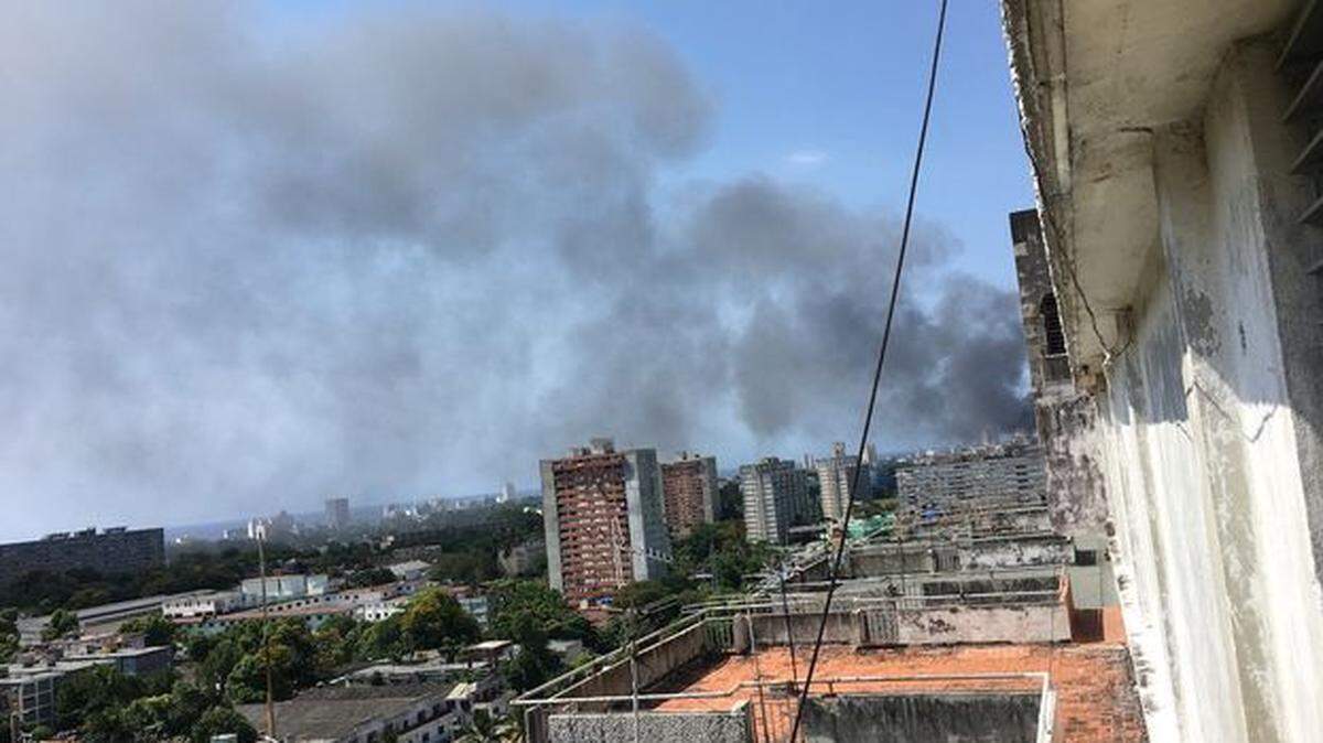 Un incendio se registró este martes en el Hospital Oncológico de La Habana, Cuba.