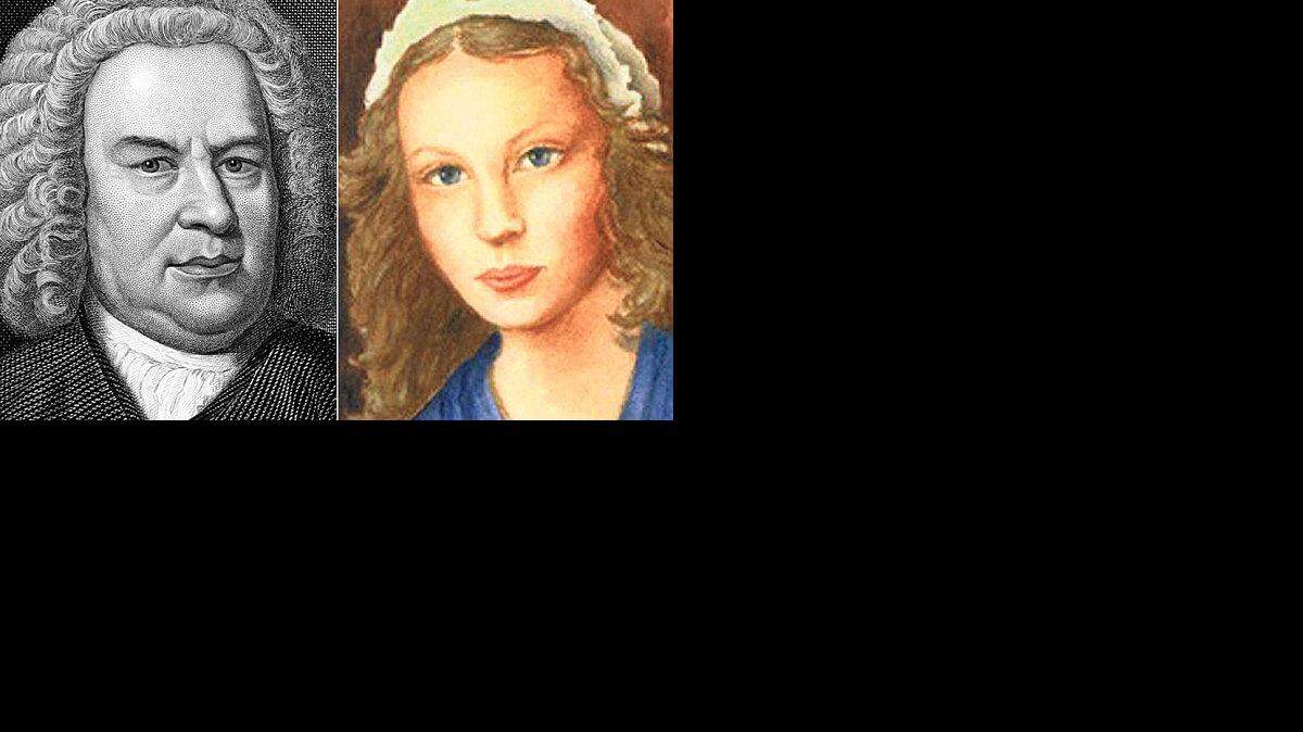El compositor Johann Sebastian Bach, y su esposa Anna Madgalena.