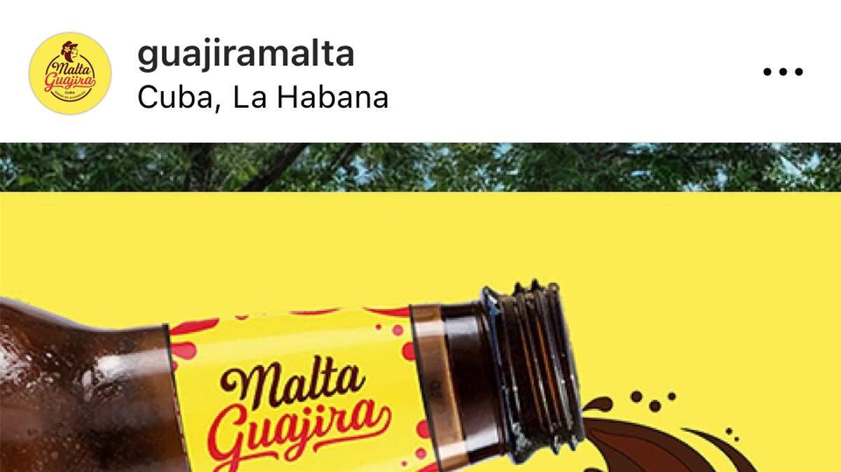 Imagen tomada de Instagram de la nueva Malta Guajira, hecha en Cuba.