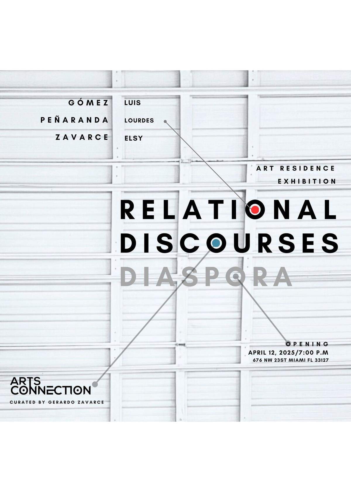 Exposición “Discursos en relación” bajo la curaduría de Gerardo Zavarce, en la sede de Arts Connection Foundation.