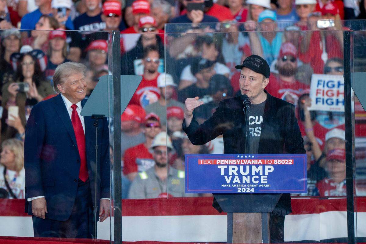 Elon Musk spoke at a campaign event for Donald Trump in October.