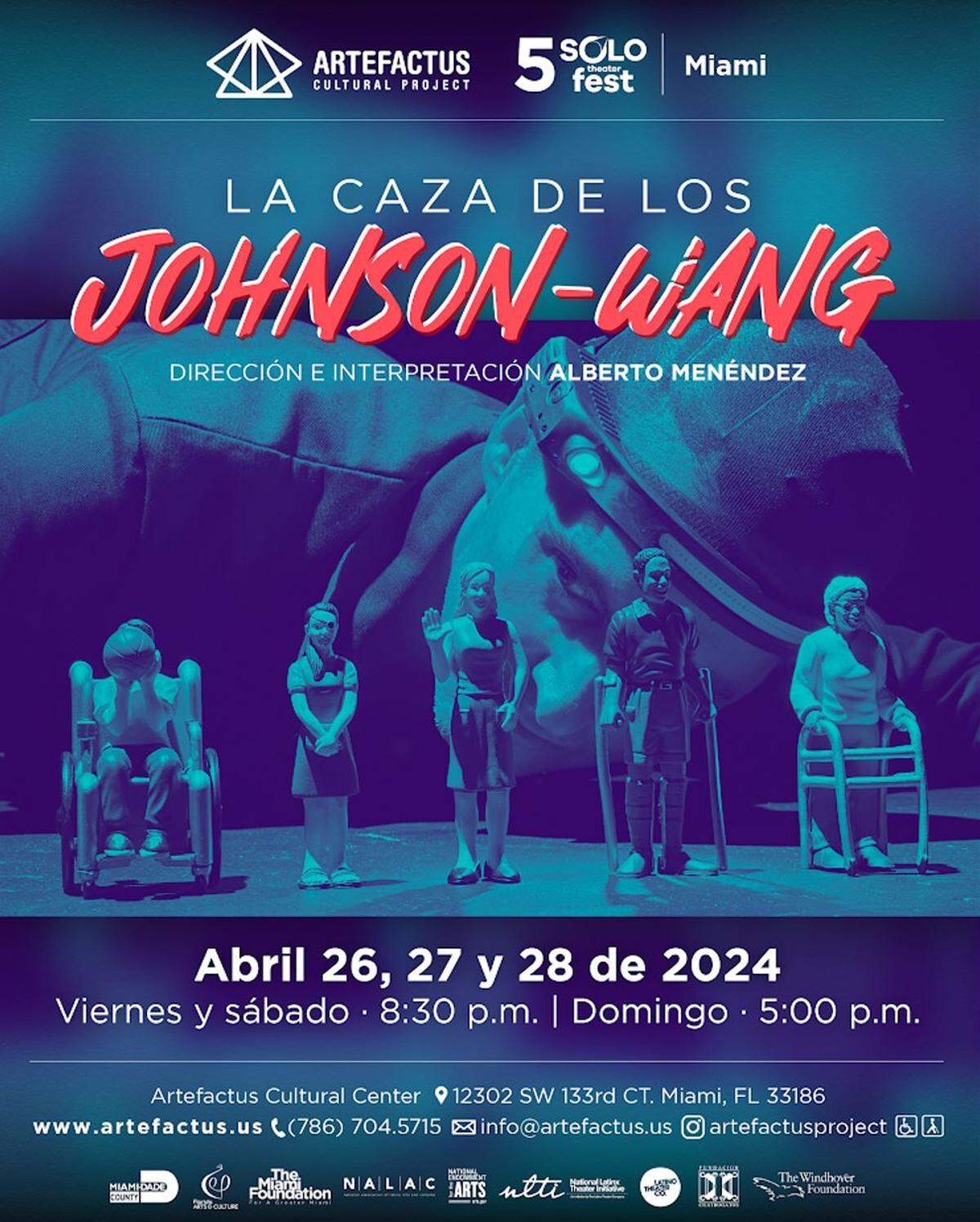 Afiche de “La caZa de los Johnson-Wang”, diseñado por Ibrahim Curiel.