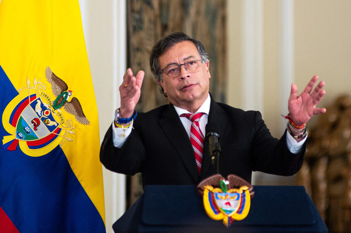 Colombian President Gustavo Petro, shown at an earlier event, arrived in Haiti Friday for his second visit this year.