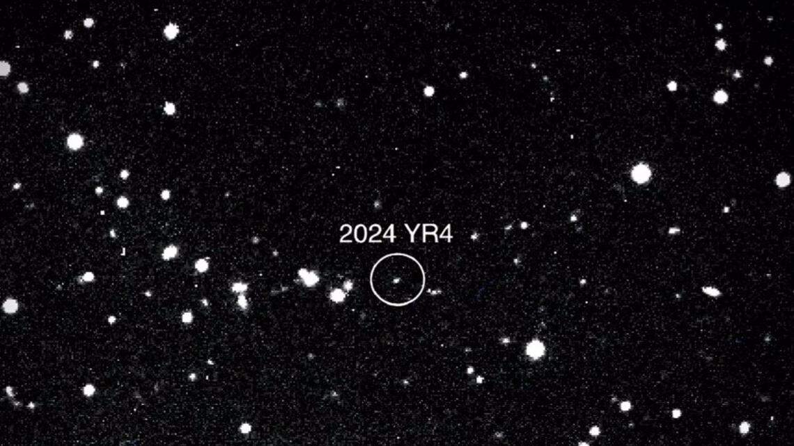 19/02/2025 El asteroide 2024 YR4 observado por el telescopio Magdalena Ridge de 2,4 m en el Instituto Tecnológico de Nuevo México el 27 de enero de 2025.