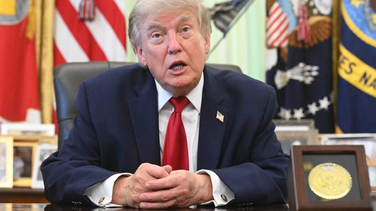 US President Donald Trump speaks with reporters after signing a presidential memo on pollution control in vehicles at the Oval Office of the White House in Washington, DC, on June 29, 2026. (Photo by SAUL LOEB / AFP via Getty Images)