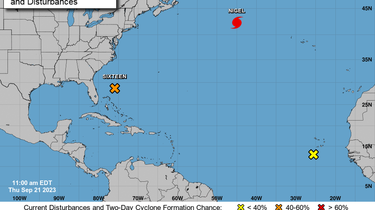 Potencial ciclón 16 cerca de Florida podría convertirse en tormenta en la costa sureste de EEUU.