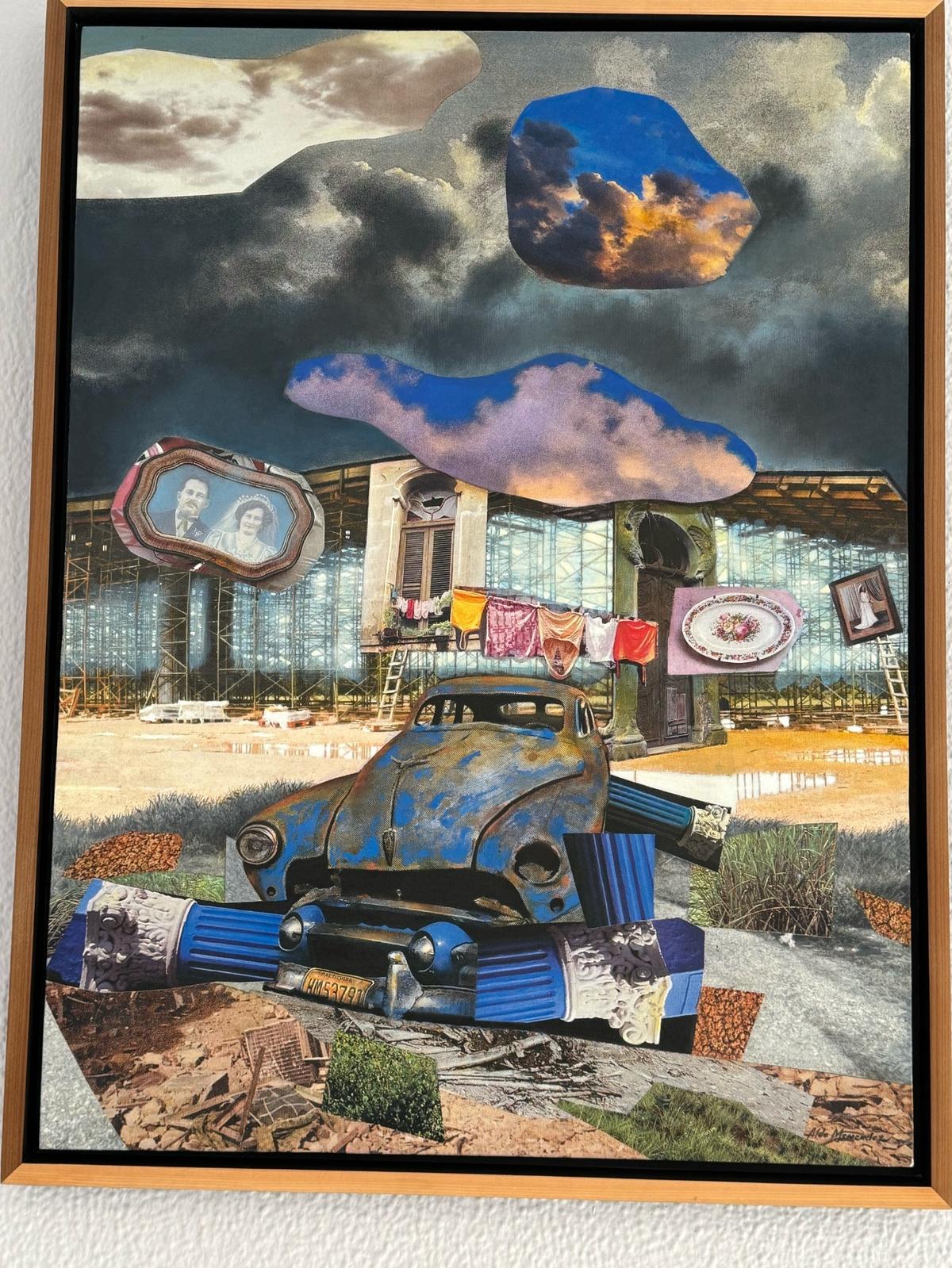‘The House Cuba’, 2008, de Aldo Menéndez. Técnica mixta sobre lienzo, 40 x 30 pulgadas.