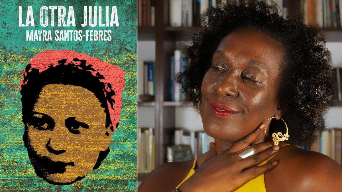 Cubierta de la novela “La otra Julia” y retrato de su autora, la escritora y poeta puertorriqueña Mayra Santos-Febres.