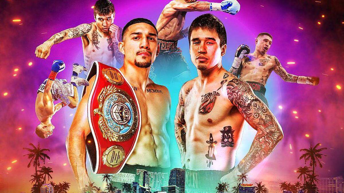 Teófimo López (izq.) peleará contra Steve Clagget el 29 de junio en el James L. Knight Center en Miami.
