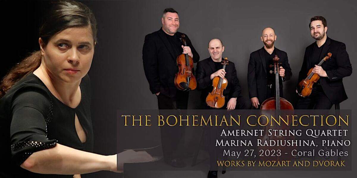 Concierto de Amernet String Quartet&nbsp;con “The Bohemian Connection”&nbsp;en Santuario de las Artes,&nbsp;Coral Gables.
