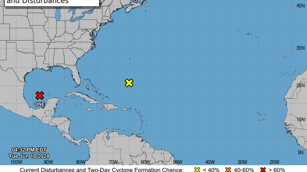 El Centro Nacional de Huracanes (NHC) informó que un aviso de tormenta tropical fue ampliado a lo largo de la costa de Texas el 18 de junio de 2024.