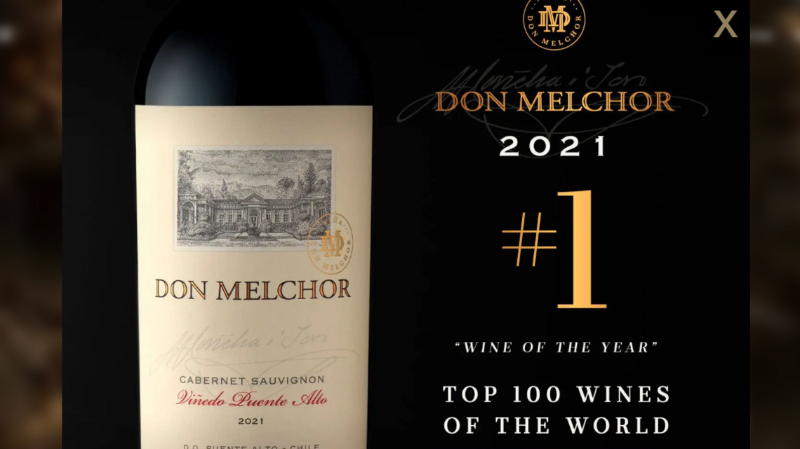 Vino chileno Don Melchor coronado como el mejor del mundo y “protegido” por los Andes