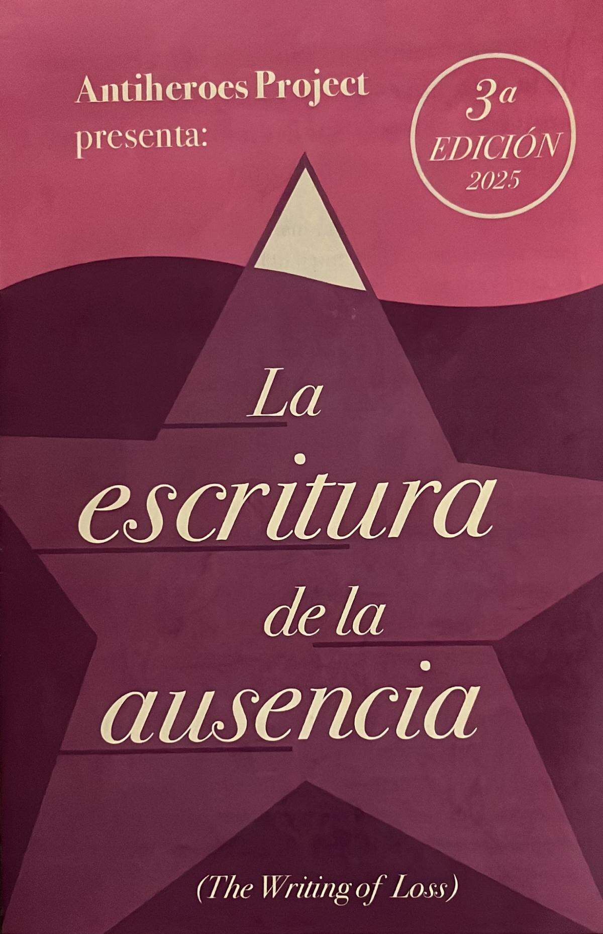 Programa de mano de “La escritura de la ausencia” 