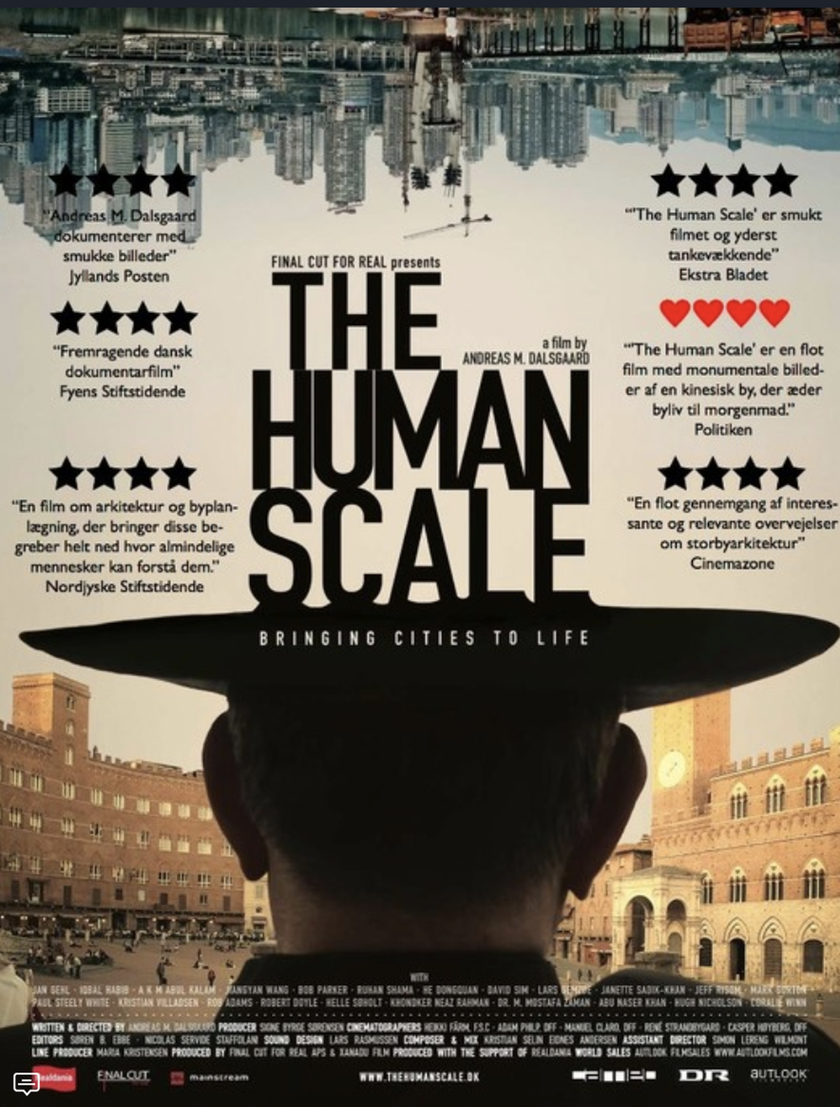 Póster oficial del documental “Human Scale”.