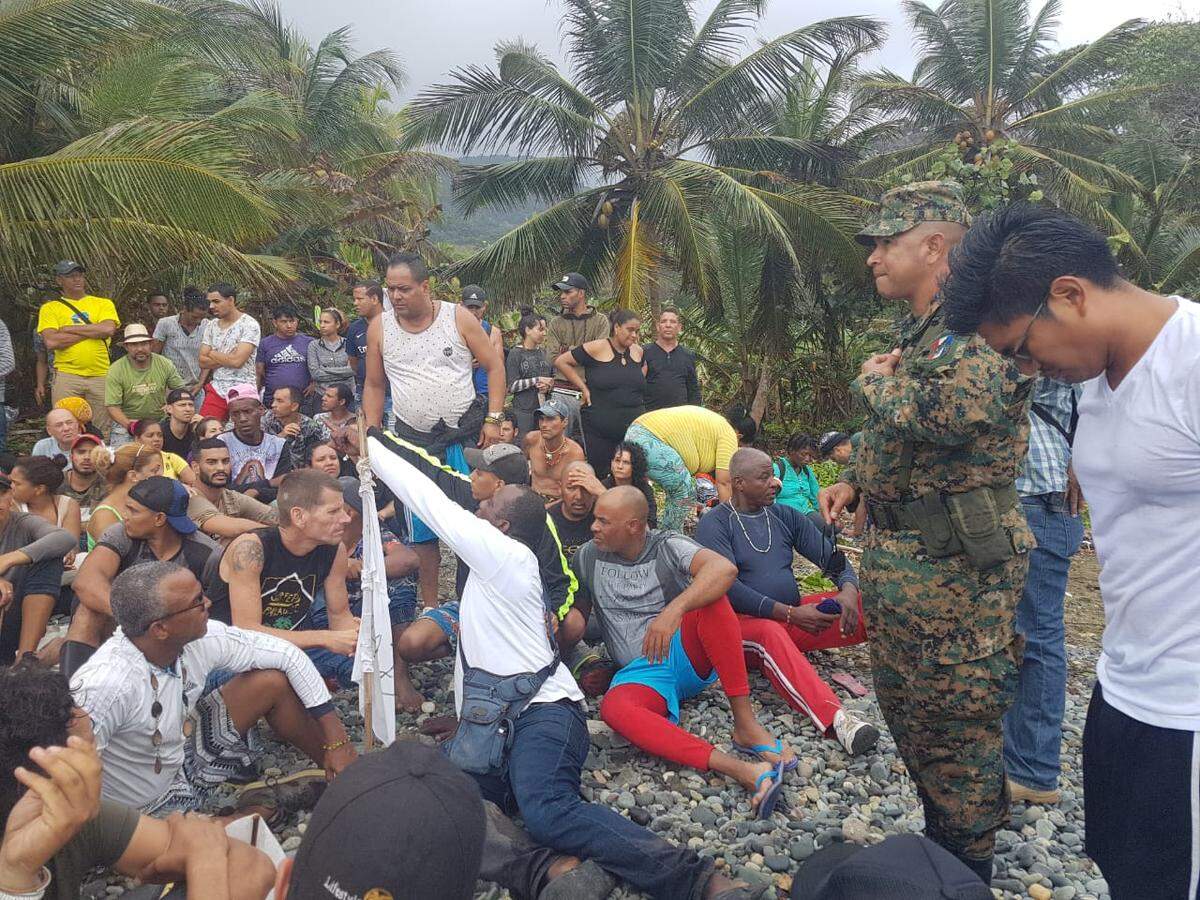 Hundreds of Cuban migrants cross into Panama as they try to make their way to the United States.