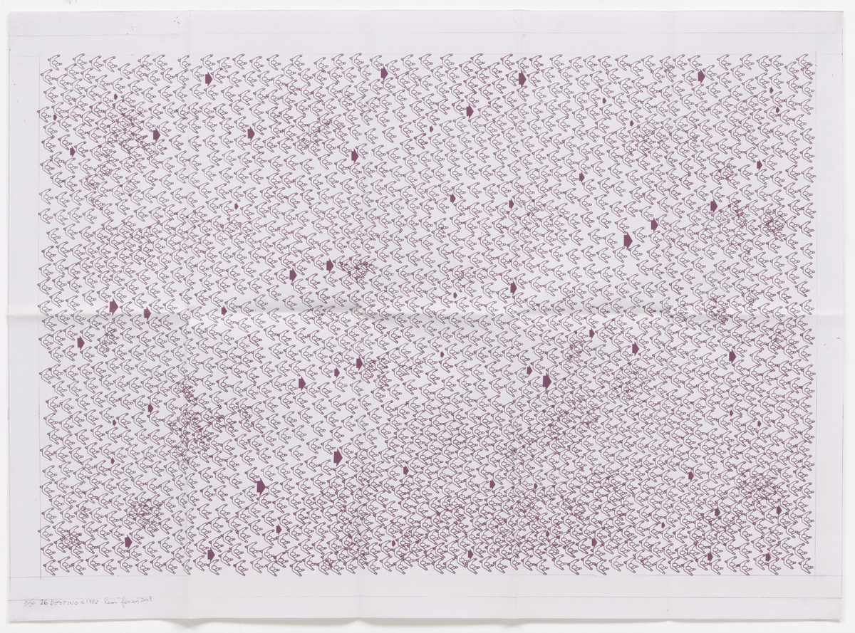 ‘Destino’, 1981, heliografía, 27.5 x 39 pulgadas.