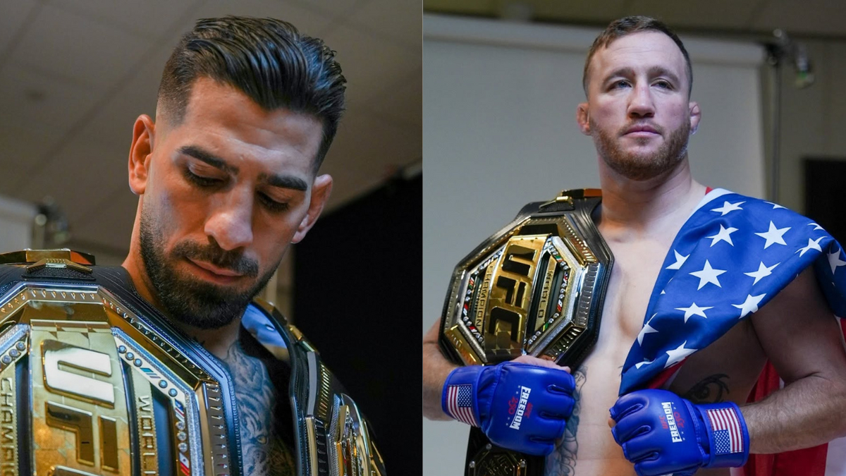 Ilia Topuria (izq.) y Justin Gaethje protagonizan una pelea que trasciende el octágono en el escenario más simbólico de Estados Unidos, la Casa Blanca.