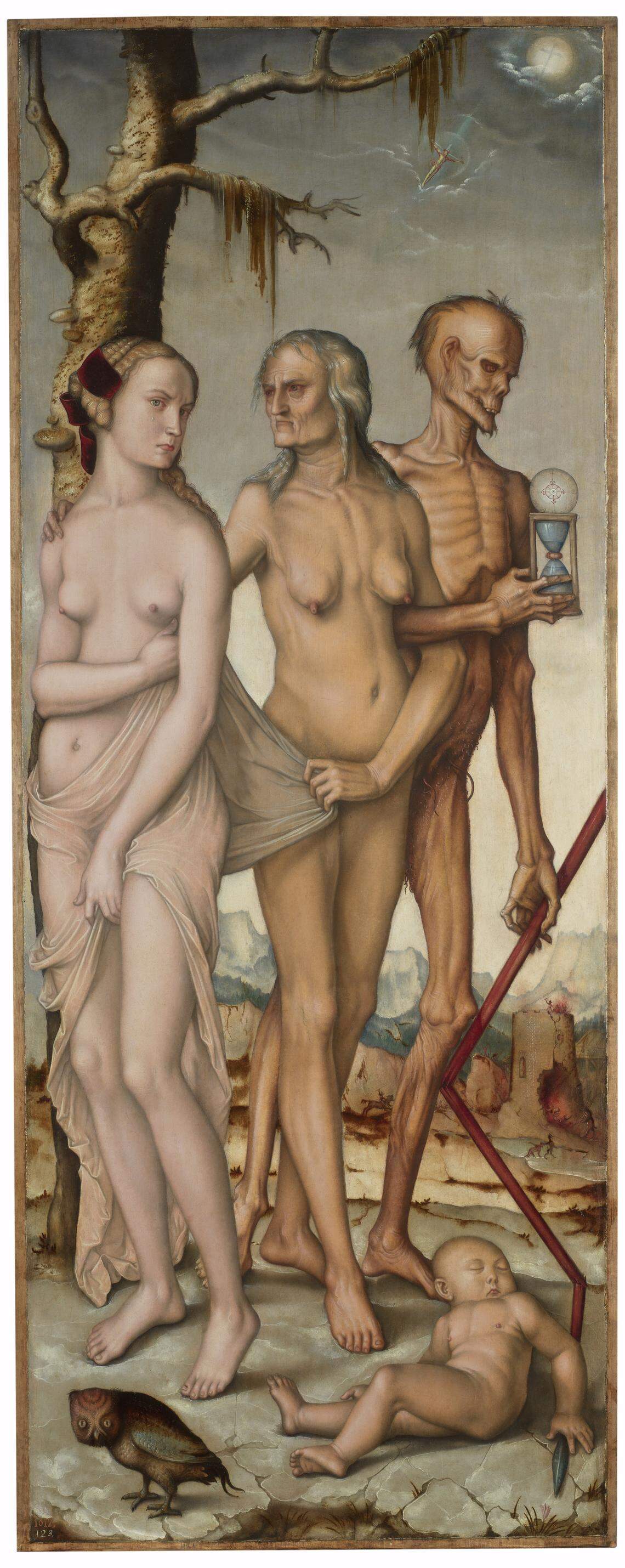‘Las Edades y la Muerte’ de Hans Baldung Grien (1541-1544). Óleo sobre tabla Madrid, Museo Nacional del Prado.