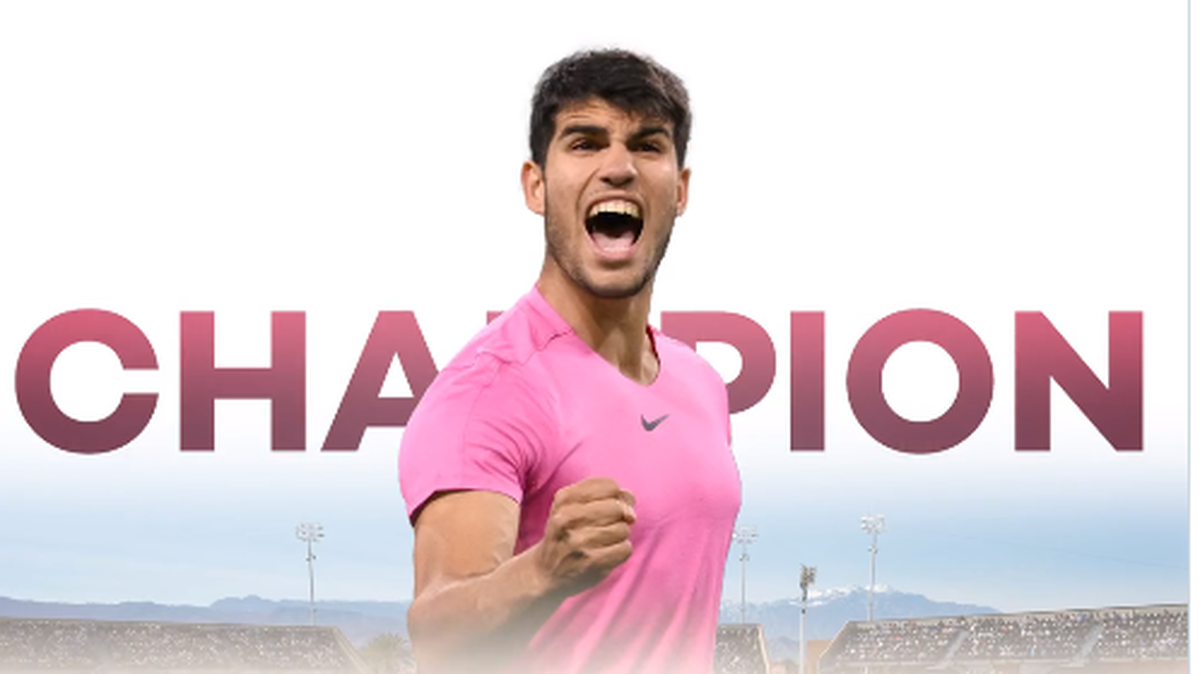 El español Carlos Alcaraz conquistó este domingo el título de Indian Wells al triturar al ruso Daniil Medvedev, que llevaba 19 partidos seguidos ganando, y recuperó además el número uno del mundo, que estaba en poder del serbio Novak Djokovic. 