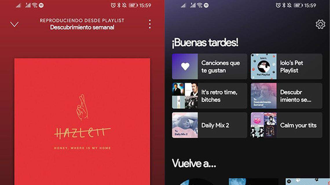 La versión gratuita en línea de Spotify permite escuchar listas de reproducción sin anuncios ni modo aleatorio.