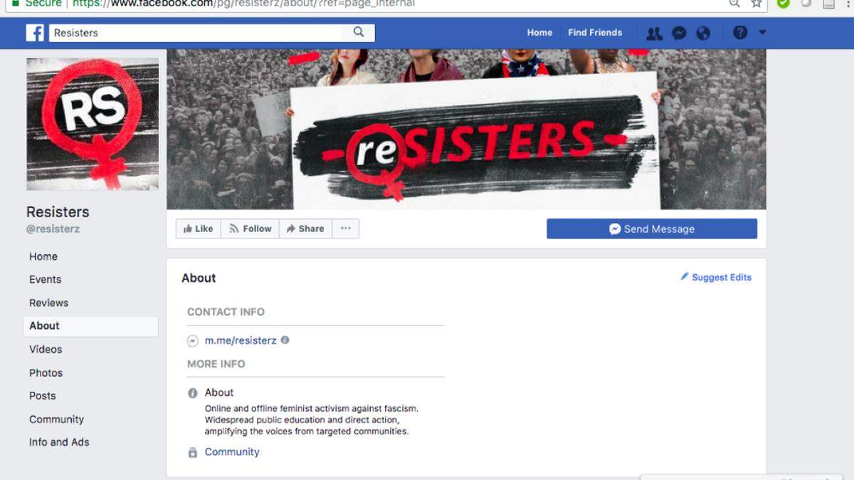 Facebook dice que sus sistemas están funcionando bien. Indicó que detectó la página falsa, llamada Resisters, cuando intentó distribuir una publicidad, que fue rechazada automáticamente por el sistema.