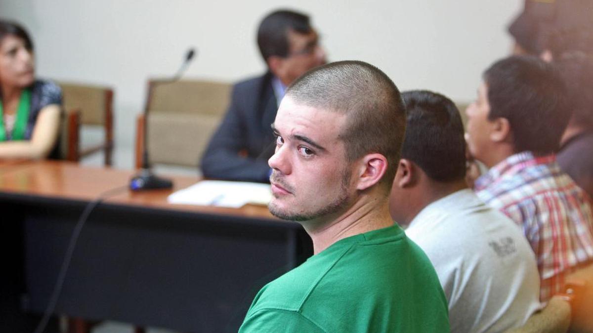 El ciudadano holandés Joran Van der Sloot es fotografiado durante una audiencia en la prisión de Lurigancho en Lima, Perú, el 13 de enero de 2012.