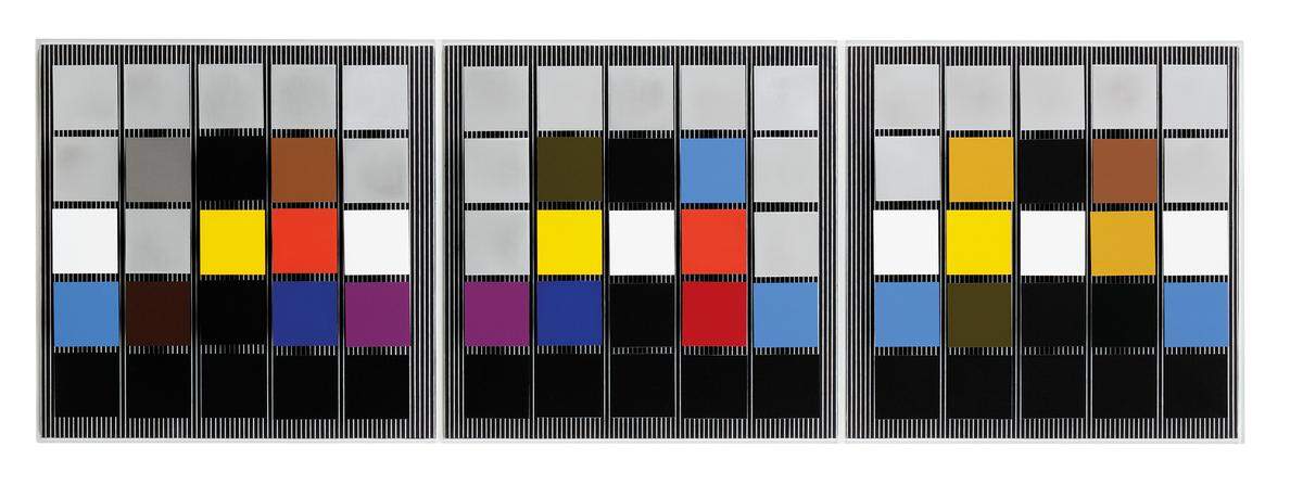 “Tríptico color”, 1981, 52 x 156 x 17 cm.