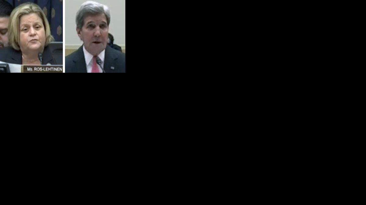 La representante Ileana Ros-Lehtinen y al Secretario de Estado John Kerry