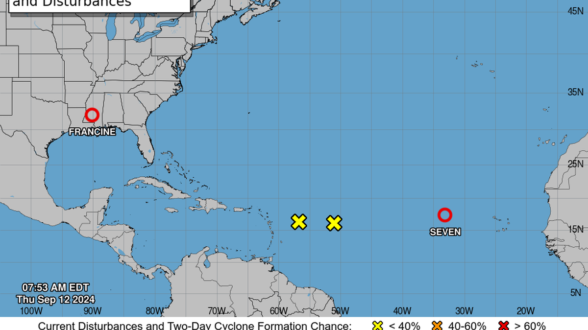Francine es ahora una depresión tropical que está arrojando intensas lluvias en el Panhandle de Florida.