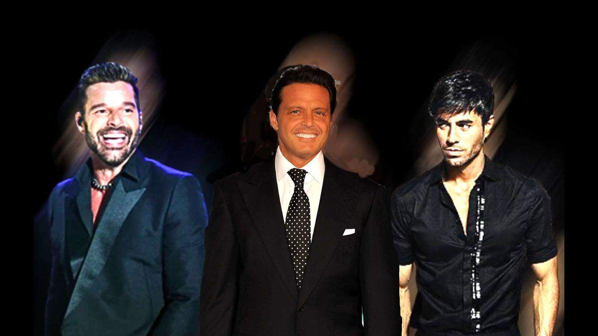 Ricky Martin, Luis Miguel y Enrique Iglesias.