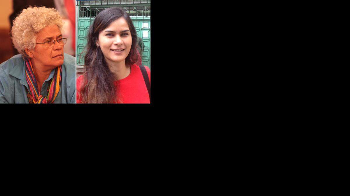 Composición con Emma Ortega (izq.) y Lorena Freitez, nueva ministra de Agricultura Urbana de Venezuela.  