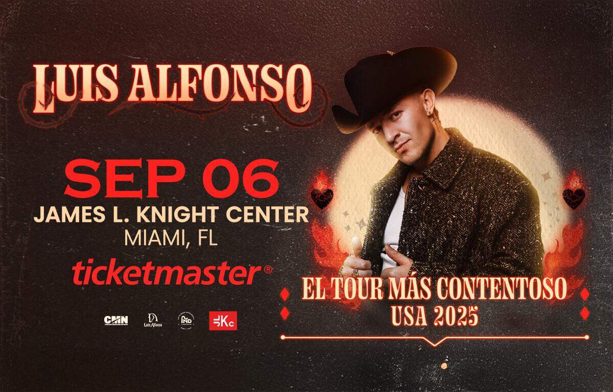 Luis Alfonso, uno de los referentes más importantes de la música popular en Colombia, se presenta en el James L. Knight Center.